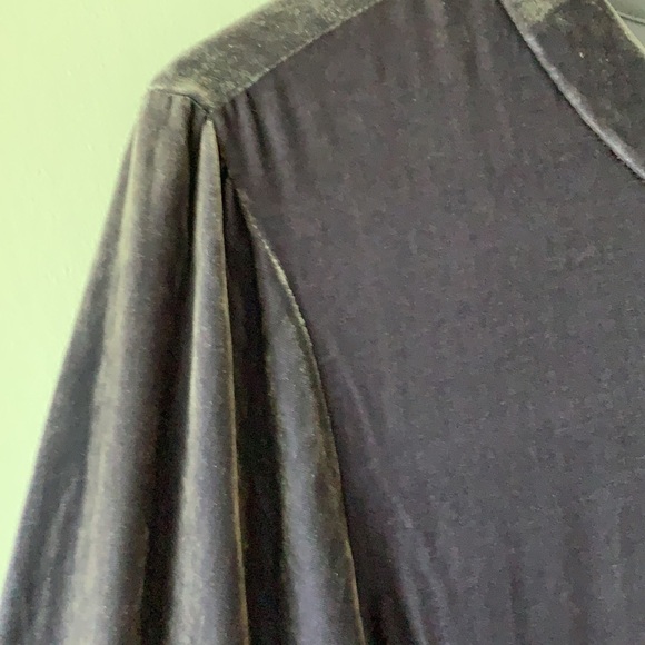 Eileen Fisher Velvet Asymmetrical Crewneck Dress XS - Picture 8 of 13